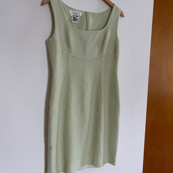 ESCADA | Vintage Designer Pastel Soft Silk Rayon Sleeveless Dress Zipper Back - Picture 5 of 5